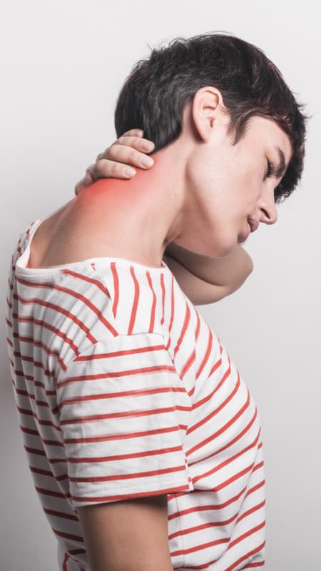 woman with neck pain after car accident injury